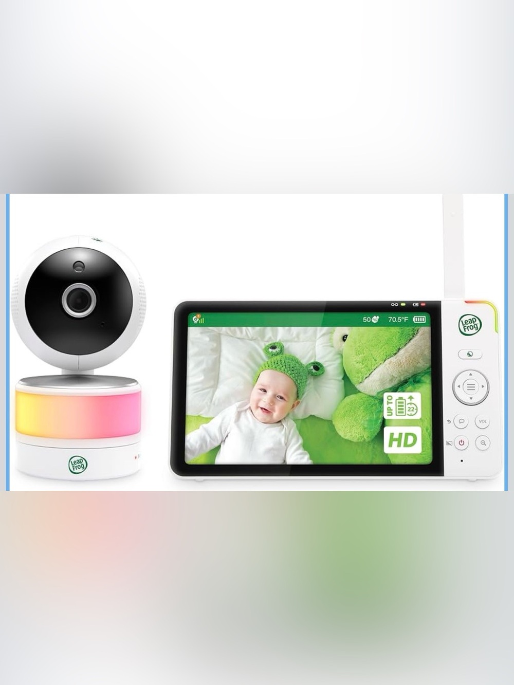 LeapFrog 7" High Definition Pan & Tilt Baby Monitor - White/Green LF920HD